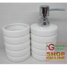 SERIES TOOTHBRUSH AND SOAP HOLDER FOR BATHROOM IN CERAMIC TWO