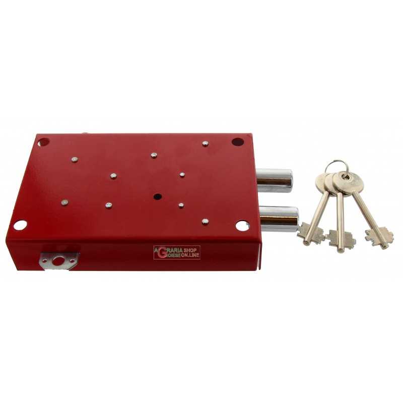LOCK FOR GUN CABINET WITH DOUBLE BIT 3 PLACES NEW