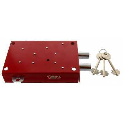 LOCK FOR GUN CABINET WITH DOUBLE BIT 3 PLACES NEW