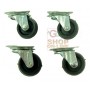 SET 4 RUOTE IN GOMMA DIAM. 32 MM. 