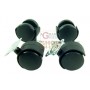 SET OF 4 PLASTIC WHEELS DIAM. 40 MM.