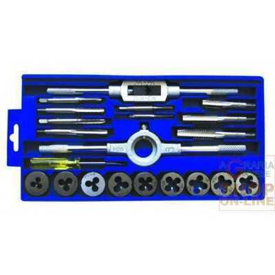ASSORTMENT SET TAPS AND DIES IN BOX PITCH MA 21 PIECES