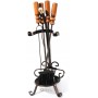 SET TOOLS FOR FIREPLACE IN ANTIQUE IRON ALSAZIA WITH CUP