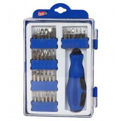 SCREWDRIVER SET WITH 30 ASSORTED INTERCHANGEABLE TIPS