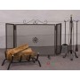 WROUGHT IRON 3-PIECE FIREPLACE SET MOD. ROCCARASO