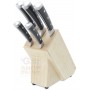 Set ceppo in legno con 5 coltelli 