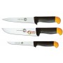 SET OF TWO HOLES KNIVES FOR BUTCHERS 3 PIECES