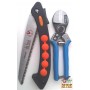 SET OF TWO DARK DOUBLE CUT SCISSORS AND SAW DE LUCA FRUTTETO