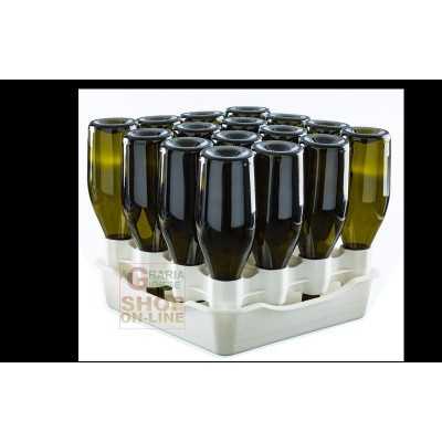 BOTTLE DRAINER SET WITH 2 16/25 PLACES MODULES WITH BASIN