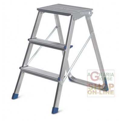 GIMI PIUMA 3 STOOL IN ALUMINUM WITH NON-SLIP FEET STEPS 3