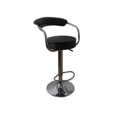 SWIVEL STOOL STRUCTURE IN CHROME STEEL WITH FOOTREST ART.