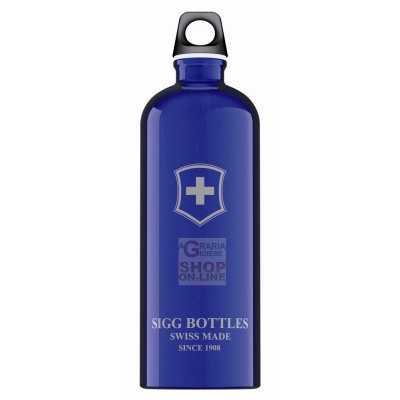 SIGG BOTTLE ALUMINUM BOTTLE SWISS EMBLEM TOUCH BLEU LT. 1