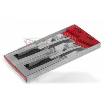ARTUS SET 2 KITCHEN KNIVES WITH BURNISHED CERAMIC BLADE CM. 10