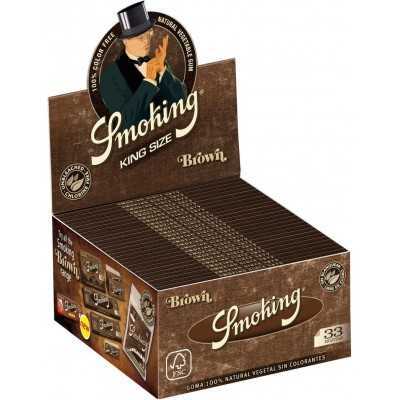 Smoking Brown King Size Long Papers Without Chlorine Box of 50