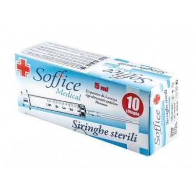 SOFT SINGLE USE STERILE SYRINGES WITH NEEDLE PCS. 10