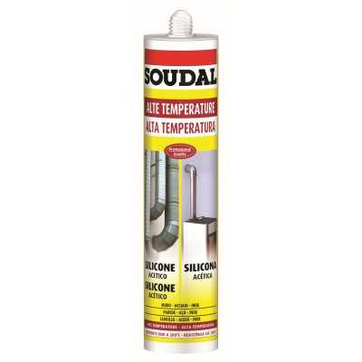 SOUDAL SILICONE CARTRIDGE HIGH TEMPERATURE RED ML. 310