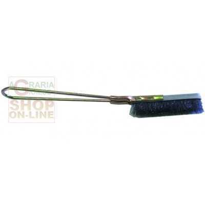 THIN METALLIC BRUSH WITH LONG BRASS STEEL HANDLE