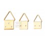 BRASS-PLATED STEEL ATTACHMENTS JOINT N. 2 WITH NAILS PCS. 20