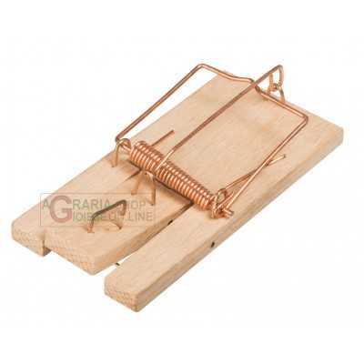 STOCKER TRAPPOLA PER TOPI CON BASE IN LEGNO 2 PZ PICCOLE 