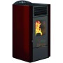STUFA A PELLET PUNTO FUOCO LORY-10 KW. 9,0 COLORE ROSSO 