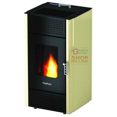 STUFA FREEPOINT-CADEL A PELLET LEONORA KW. 7 AVORIO 