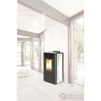 STUFA PELLET KING IDRO KW15 BIANCA 