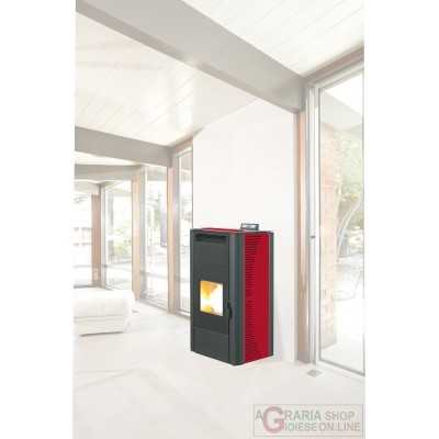 STUFA PELLET KING IDRO KW20 BORDEAUX 