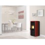 STUFA PELLET KW 11,4 NOVELLA CERAM. BORDEAUX 