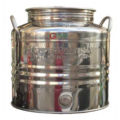 SUPERFUSTINOX STAINLESS STEEL CONTAINER MOD. MILAN LT. 2