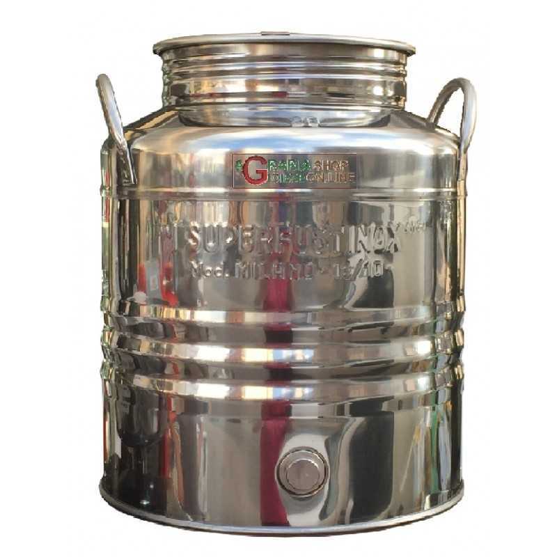 I Superfusti Milano 10L Stainless Steel Oil Container – With 1/2" Attachment, Made In Italy