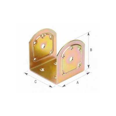 U-SHAPED BRACKET SUPPORT IN TROPICALIZED STEEL ART. 761 MM. 60