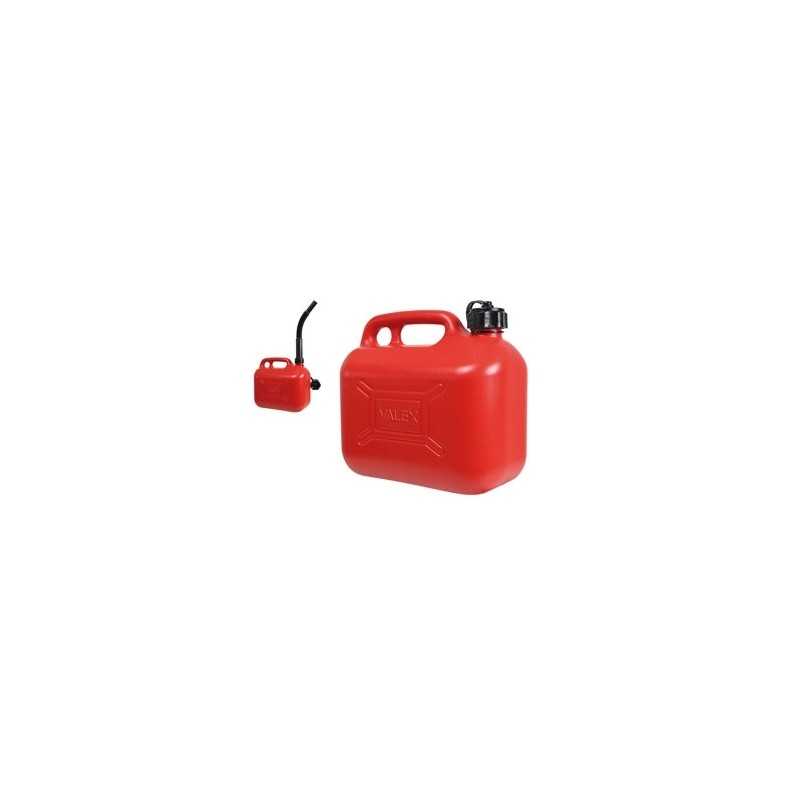TANICA IN PLASTICA ROSSA 5 LT PER BENZINA GASOLIO CON DOPPIO TAPPO E