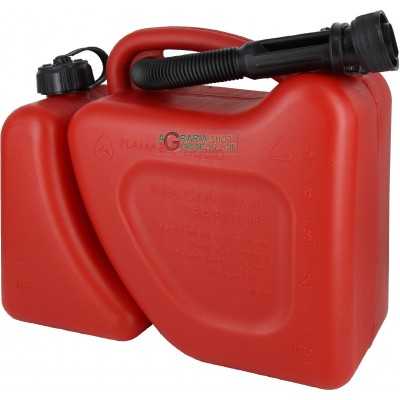 Doppia Tanica Benzina E Olio 6L+3L Con Tappo Sicurezza Bambini - Omologata CE/TÜV