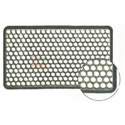 TAPPETO ZERBINO NIDO DI APE NERO CON BORDO CM. 41 X 71 