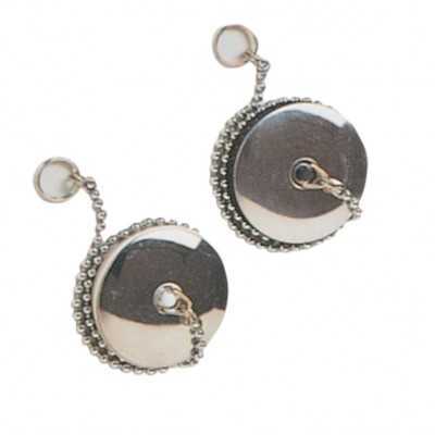 CAP FOR SANITARY WARE WITH STAINLESS STEEL PLATE D. 40