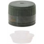 PLASTIC THREADED CAP WITH GREEN NON-FILLING POURER 31.5X24 PCS.