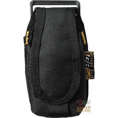 SMALL MOBILE PHONE POCKET IN BLACK OXFORD FABRIC