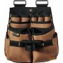 LARGE MULTI-POCKET TOOL POCKET IN BROWN OXFORD FABRIC
