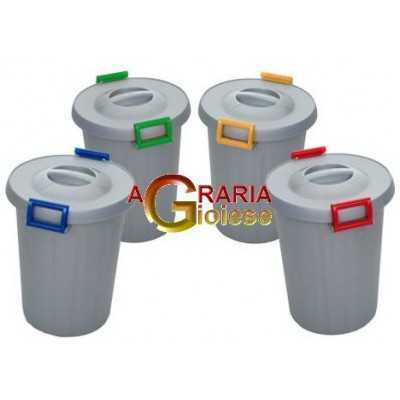 TATA BIN WITH LID AND OKEY HANDLES LT. 25 RED