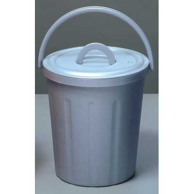 TATA PATTUMIERA CON COPERCHIO LT. 20 GRIGIO 