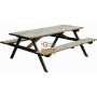 TAVOLO CON PANCHE LEGNO BLINKY MOD. PRIMULA 179X150X72 