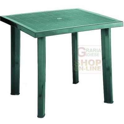 RESIN TABLE WEEKEND SQUARES 80x80 GREEN