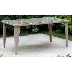 POLIRATTAN TABLE MOD. MAFALDA CM. 160 X 90 X 75H BEIGE