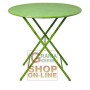 FOLDING ROUND TABLE GREEN COLOR DIAM. 70 HIGH 71 CM.