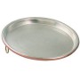 ROUND TINED COPPER TRAY WITH EDGE CM. 3 DIAMETER CM.38
