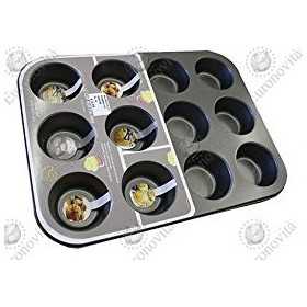 Non-stick and scratch-resistant 12 muffin pan cm. 35.4x26.8x3