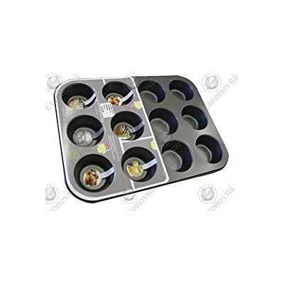Non-stick and scratch-resistant 12 muffin pan cm. 35.4x26.8x3