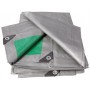 TELO OCCHIELLATO PESANTE GR. 180 MQ COLORE VERDE-GRIGIO MT. 4x4 