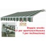 SUN AWNING WITH RETRACTABLE ARMS WHITE GREEN CM.295X200