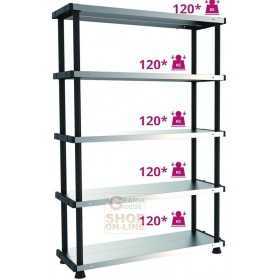 TERRY KIT SCAFFALATURA MPSHELF120RC 5 PIANI 119X45X185 